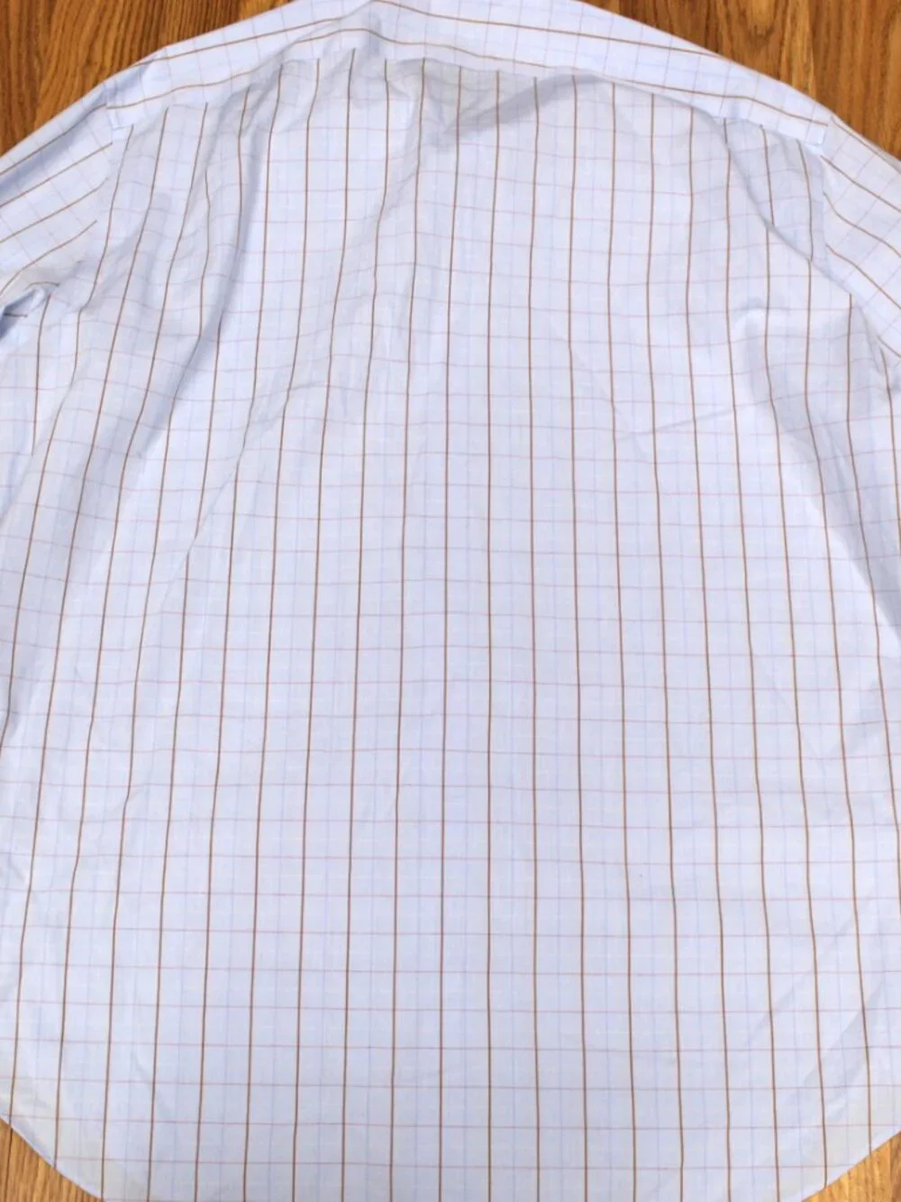 J.CREW SLIM FIT SHIRT COTTON/SPANDEX LIGHT BLUE & BROWN Sz X-LARGE, XL